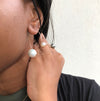 Mizuki Sea of Beauty Floating Pearl Open Marquise Earrings