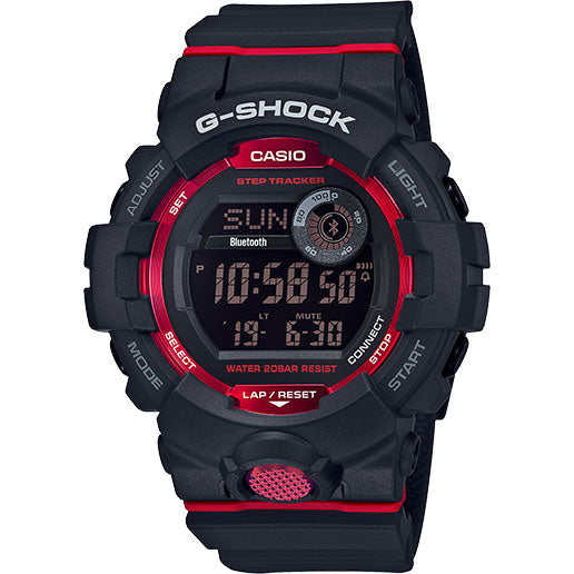 Casio G-Shock G-Squad Bluetooth Red Black Watch GBD800-1