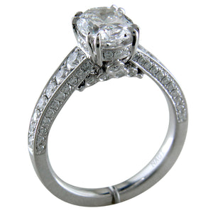 Oval Brilliant 2 Carat Diamond Platinum Engagement Ring connecticut
