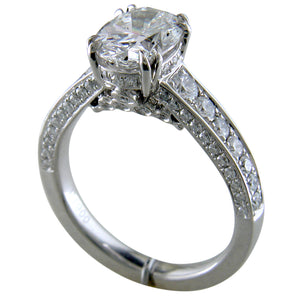 Oval Brilliant 2 Carat Diamond Platinum Engagement Ring stamford