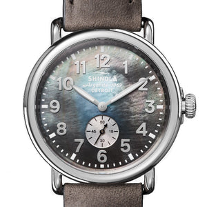 Shinola Runwell Watch with a 41MM Grey Mother of Pearl Dial 0120109243