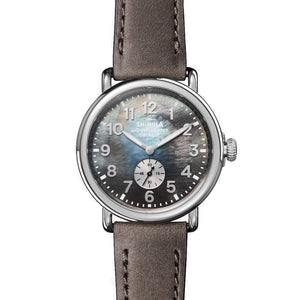 Shinola Runwell Watch with a 41MM Grey Mother of Pearl Dial 0120109243