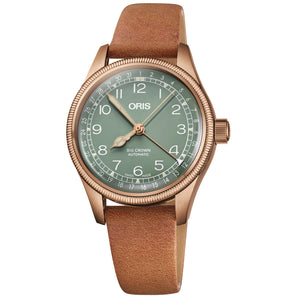 Oris 36MM Big Crown Pointer Date Automatic Green Dial Bronze Case Watch