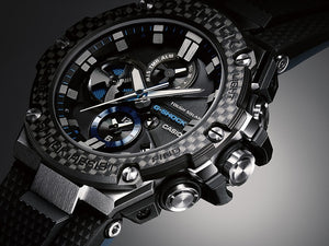 Casio G-Shock G-Steel Carbon Bezel Bluetooth Solar Blue Watch GSTB100XA-1A