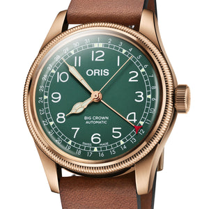 Oris 40MM Big Crown Pointer Date 80th Anniversary Automatic Green Dial Bronze Watch
