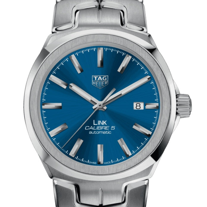 TAG Heuer 41MM Link Calibre 5 Blue Dial Watch WBC2112.BA0603