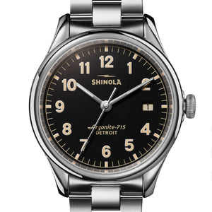 Shinola 38MM Vinton Black Dial Unisex Watch S0120141278
