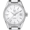 TAG Heuer 36MM Carrera Quartz Mother of Pearl Diamond Bezel Watch WBK1316.BA0652