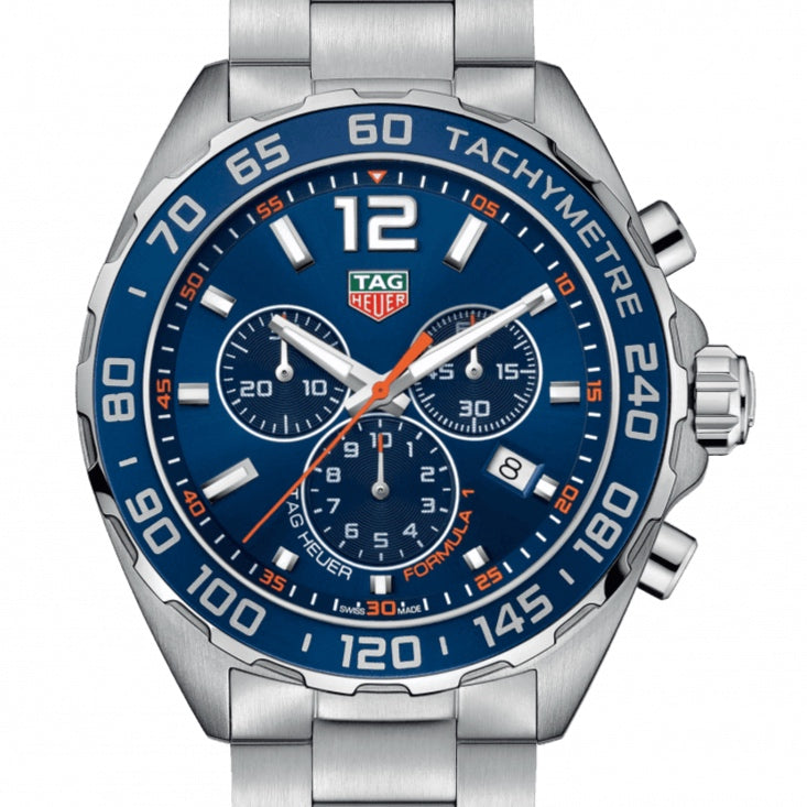 TAG Heuer 43MM Formula 1 Chronograph Quartz Blue Dial Watch CAZ1014.BA0842