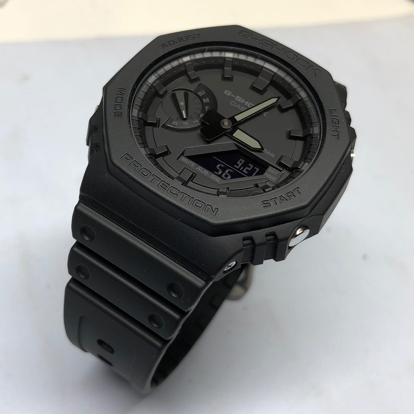 Men's Casio G-Shock Classic Black Resin Strap Watch with Black Dial (Model:  GA2100-1A1)