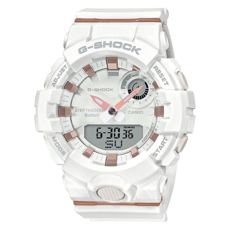 Casio G-Shock Step-Tracker S Series White Rose Pink Watch GMAB800-7A