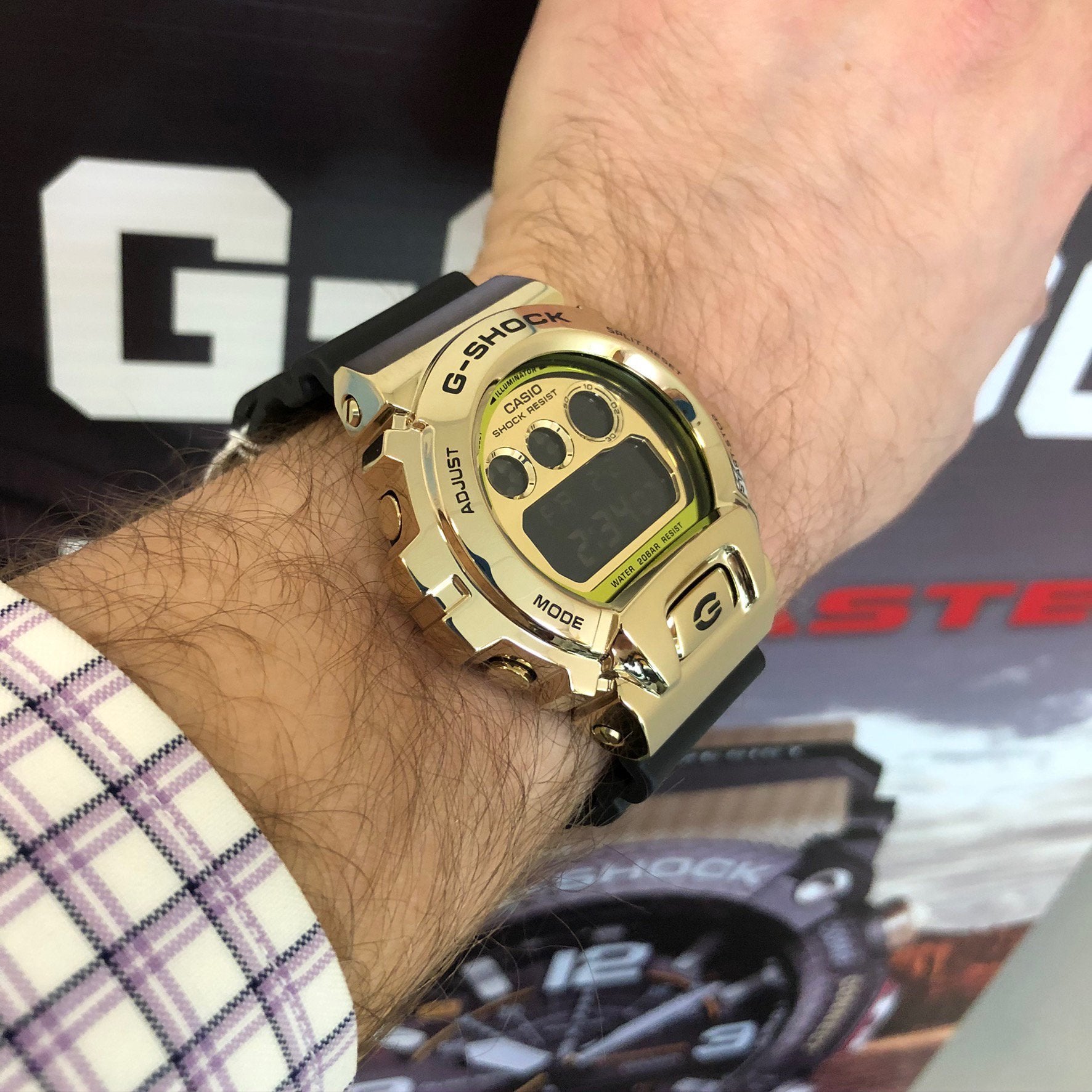 Casio G-Shock GM6900G-9 Gold IP Metal Bezel 25th Anniversary Watch