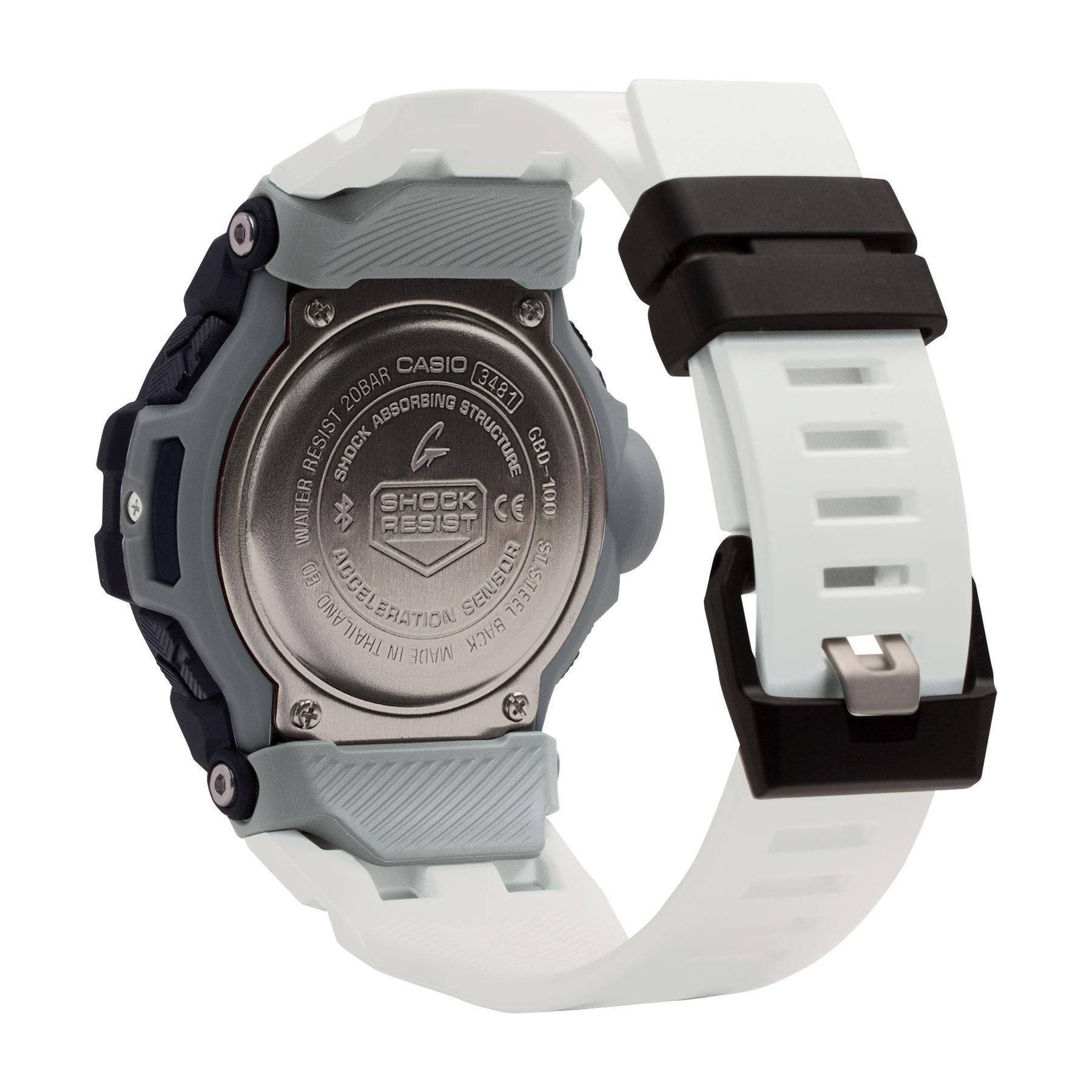 CASIO G-Shock GBD100-1A7 Move Watch Power Trainer White Blue G