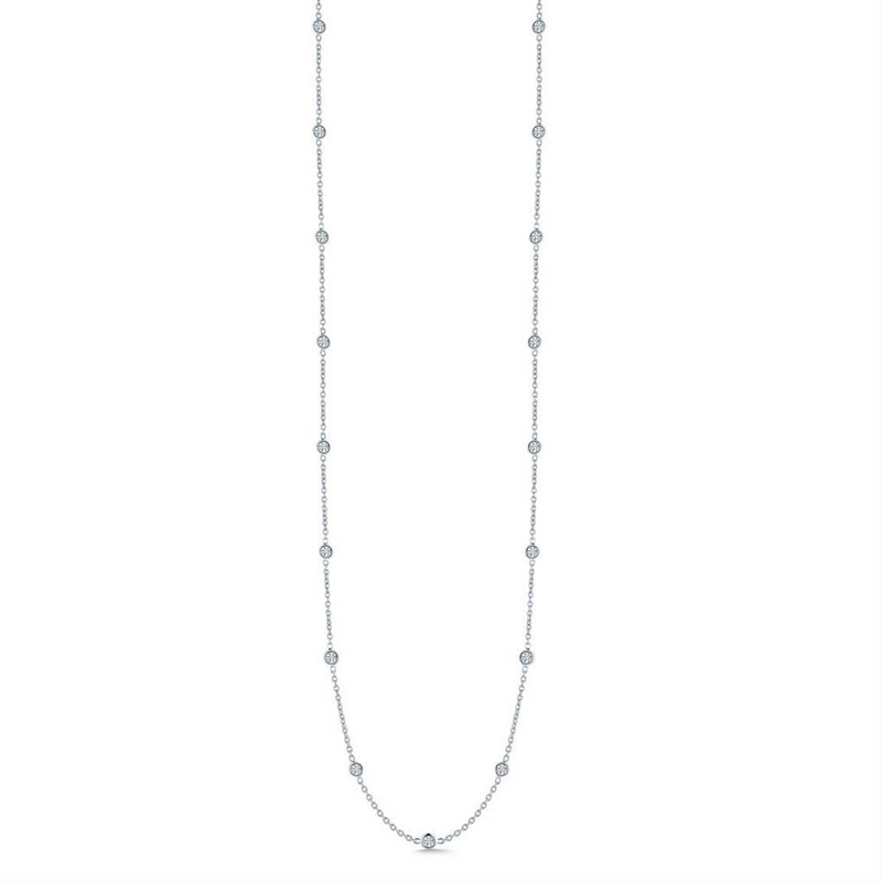 Roberto Coin Diamonds by the Inch 15 Diamonds Station Necklace