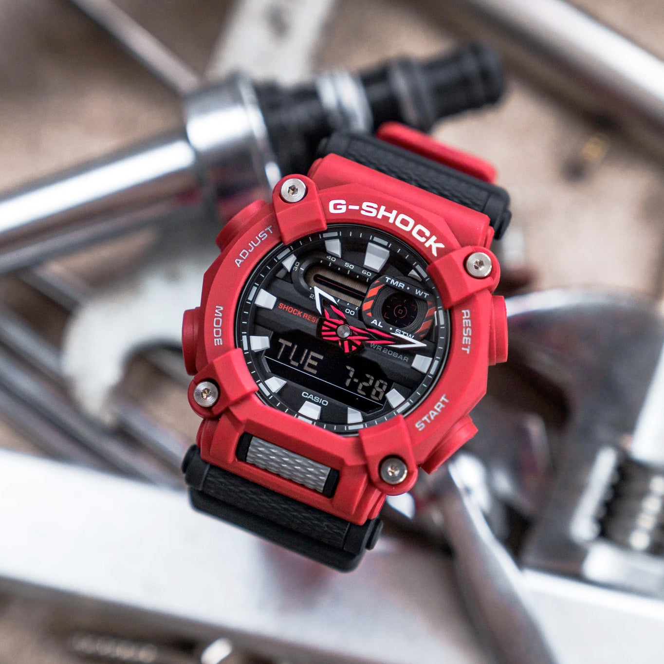 Casio G-Shock GA900-4A Red Black Heavy Duty Watch