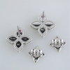 Roberto Coin Princess Flower Diamond Medium Stud Earrings 18K White Gold