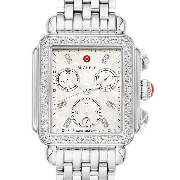 Michele watch diamond on sale bezel