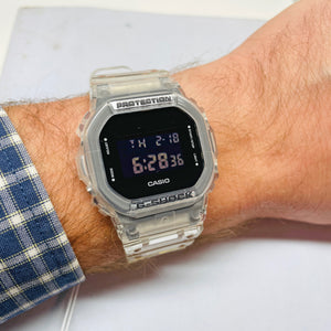 Casio G-Shock DW5600SKE-7 Transparent Digital Skeleton Jelly Watch