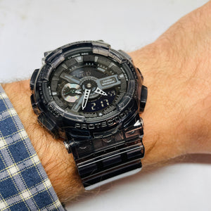 Casio G-Shock GA110SKE-8A Grey Clear Translucent Transparent Jelly Watch