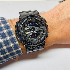 Casio G-Shock GA110SKE-8A Grey Clear Translucent Transparent Jelly Watch