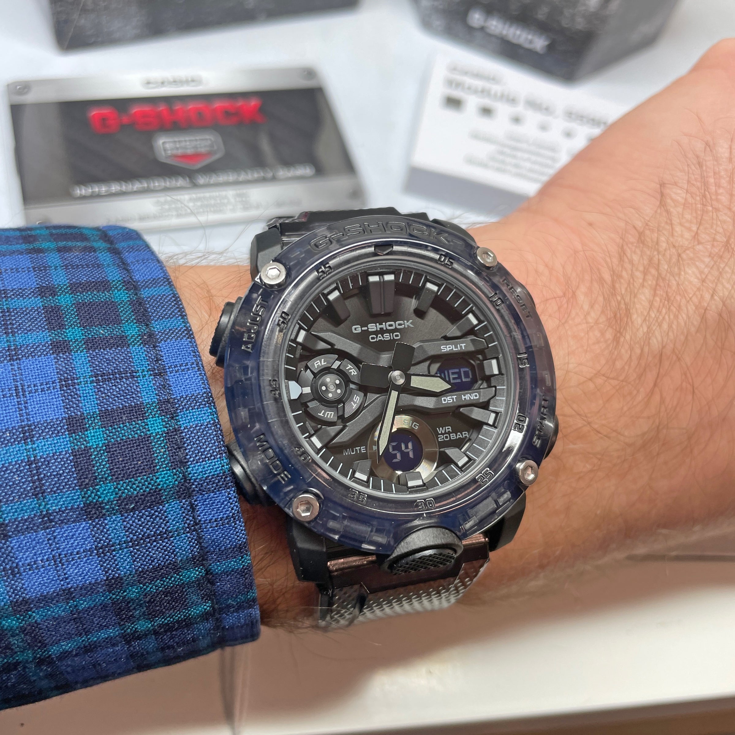 Casio G-Shock GA2000SKE-8A Transparent Pack Clear Dark Grey Watch 