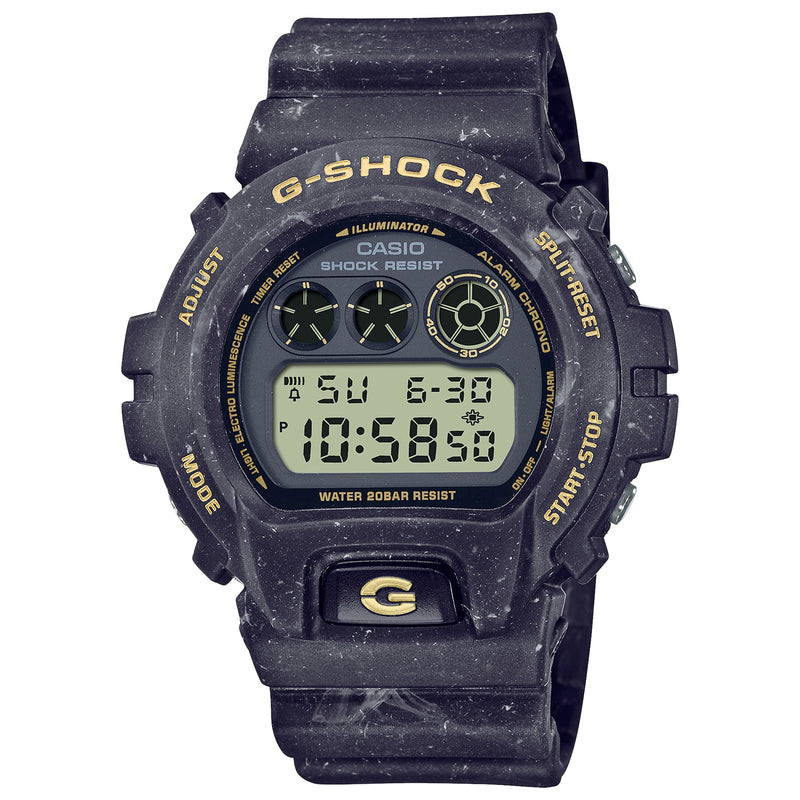 Casio G-Shock Digital Smokey Sea Face Blue Grey Swirl Watch DW6900WS-1