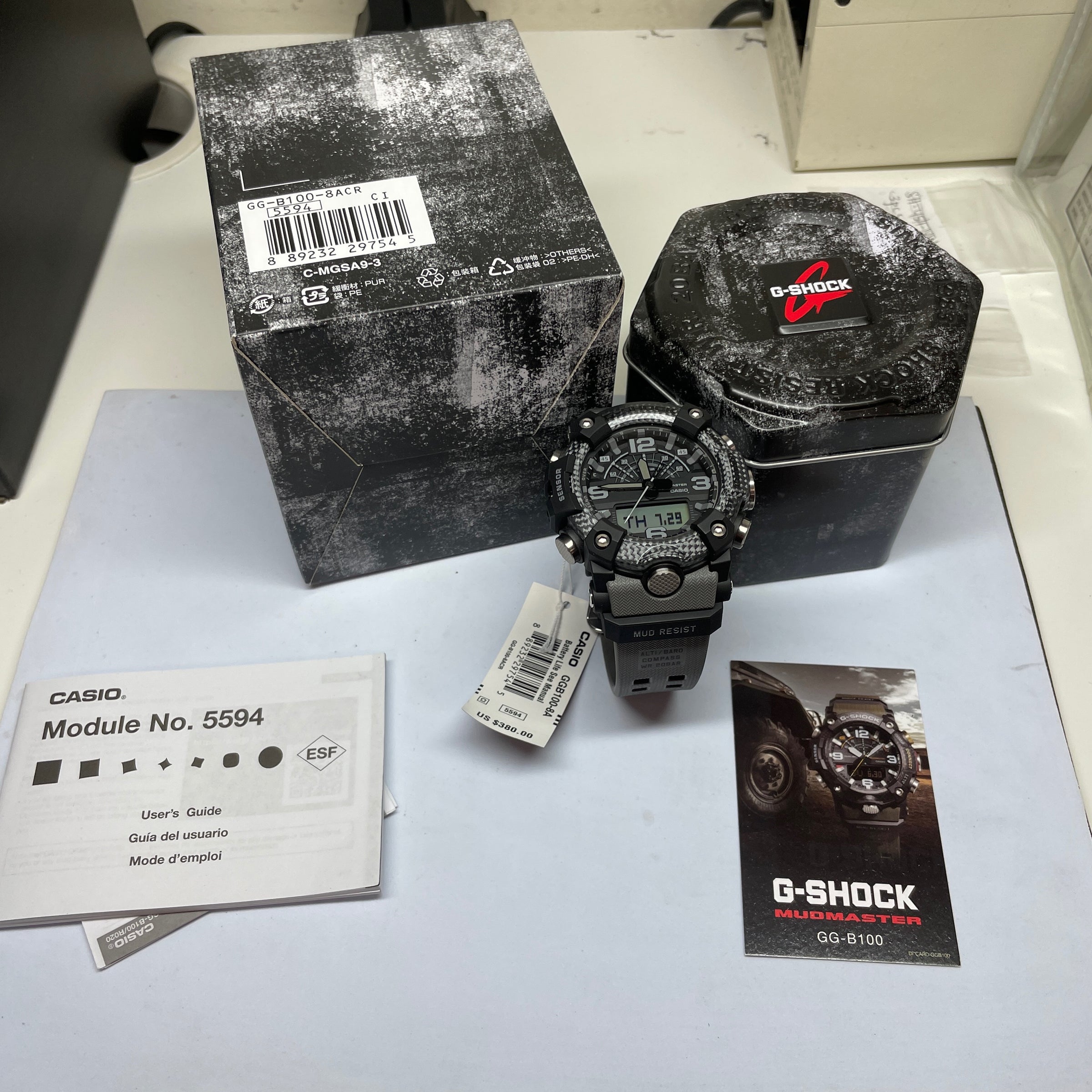 CASIO G-Shock GG-B100-1B Blackout Mudmaster Carbon Watch – NAGI