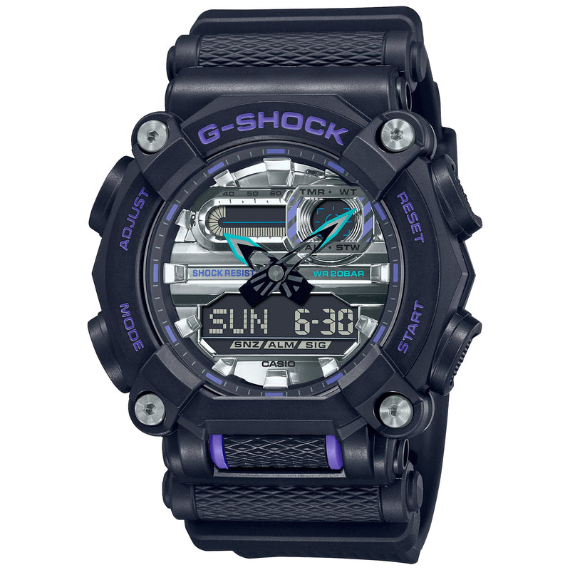Casio G-Shock GA900AA-1A Astro World Space Watch Purple Silver Black