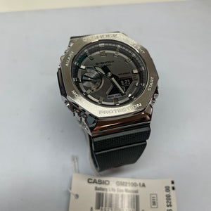 Casio G-Shock Black Steel Bezel CasiOak GM2100-1A GM2100 Series Watch