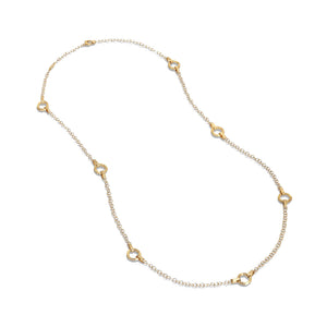 Marco Bicego Jaipur Collection 18K Yellow Gold Flat Link Long Chain Necklace CB2611 Y