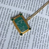 Lika Behar "My World" Necklace with Rectangle Aquaprase & Tsavorites 24K