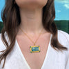 Lika Behar "My World" Necklace with Rectangle Aquaprase & Tsavorites 24K