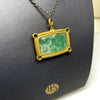 Lika Behar "My World" Necklace with Rectangle Aquaprase & Tsavorites 24K