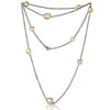 Lika Behar "Katya" Keshi Pearl Necklace in Sterling Silver & 24K Gold 38" Adjustable KAT-N-113-GXPE-95