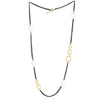 Lika Behar "Bubbles" Multichain Necklace in Sterling Silver & 24K Gold 36" BUB-N-115-GXSIL-33