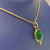 Lika Behar "Byzantine" Oval Emerald Cage Pendant Necklace 22K Gold
