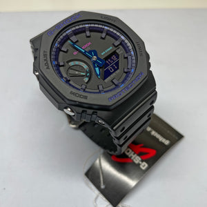 Casio G-Shock Black Carbon CasiOak Virtual Reality Blue Violet GA2100VB-1A