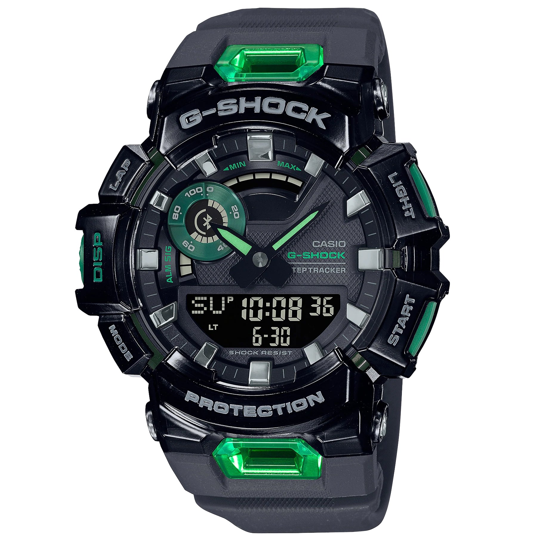 Casio G-Shock Green Clear Black StepTracker Watch GBA900SM-1A3
