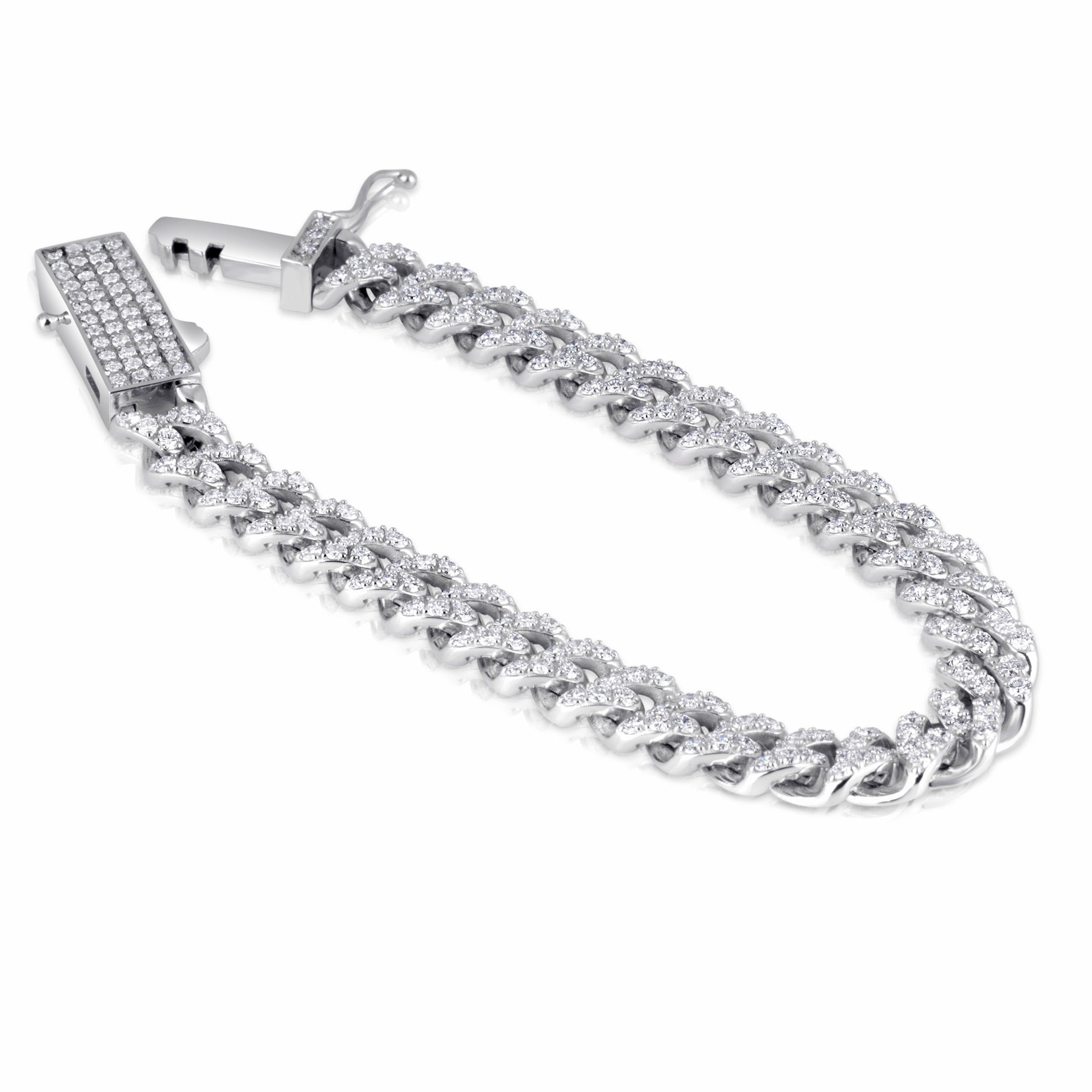 Stainless Steel 18K Gold Diamond Cut Curb Chain Bracelet