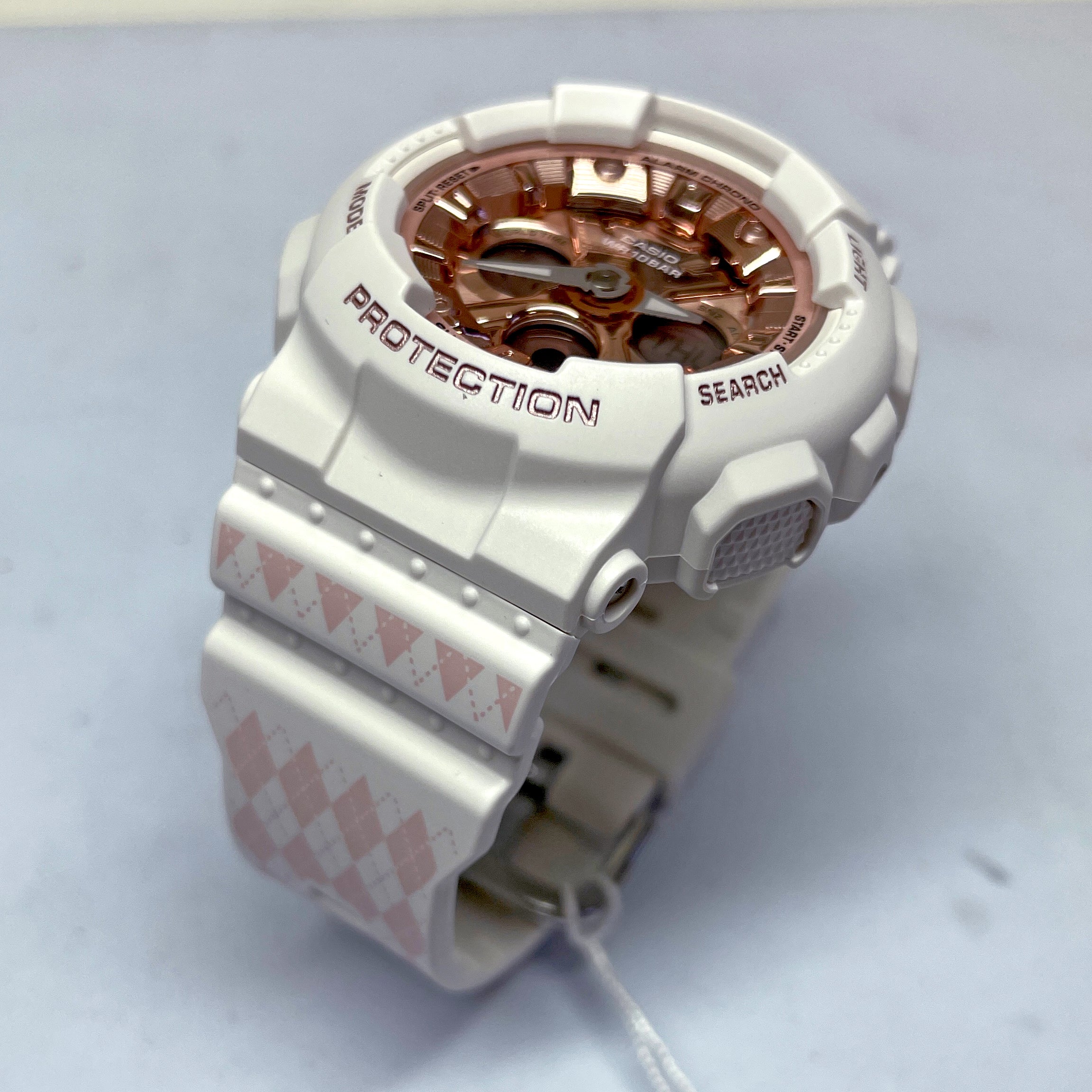 White and rose clearance gold baby g shock