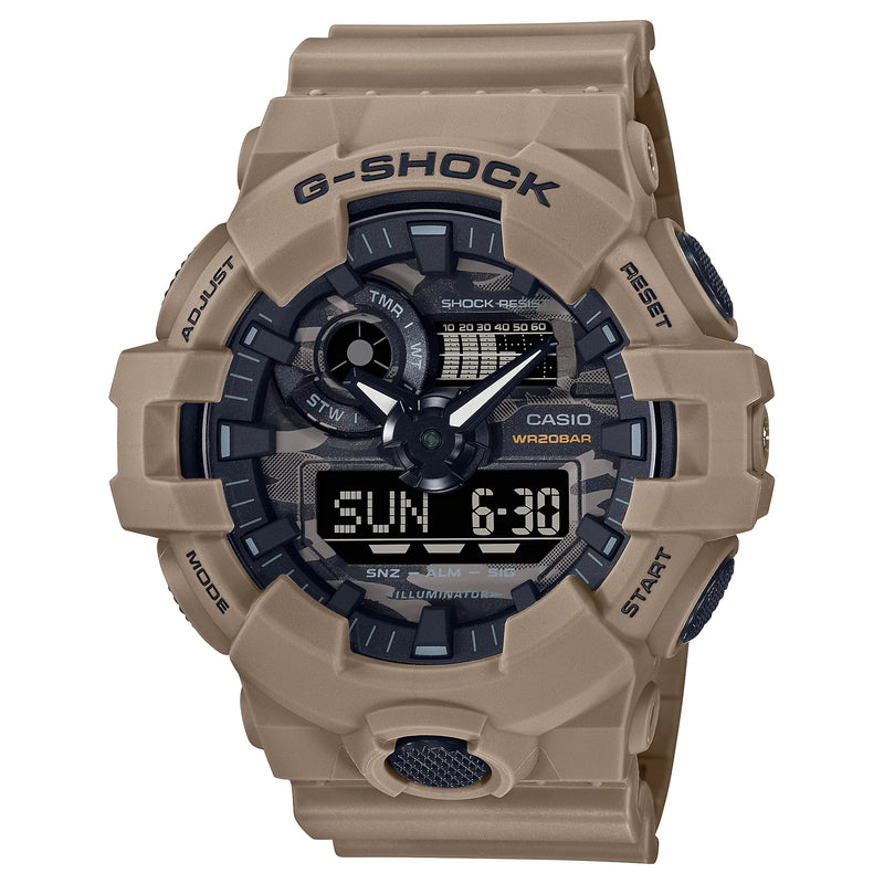 CASIO G-SHOCK GA700CA-5A Brown Utility Camouflage Camo Watch