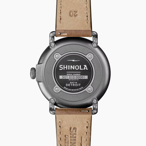 Shinola Runwell 41mm Petoskey Stone Dial British Tan Leather Detroit Watch S0120245779