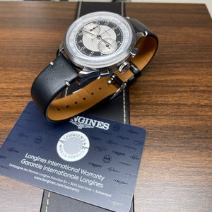 Longines 40mm Heritage Classic Chronograph Black White Tuxedo Watch L2.830.4.93.0