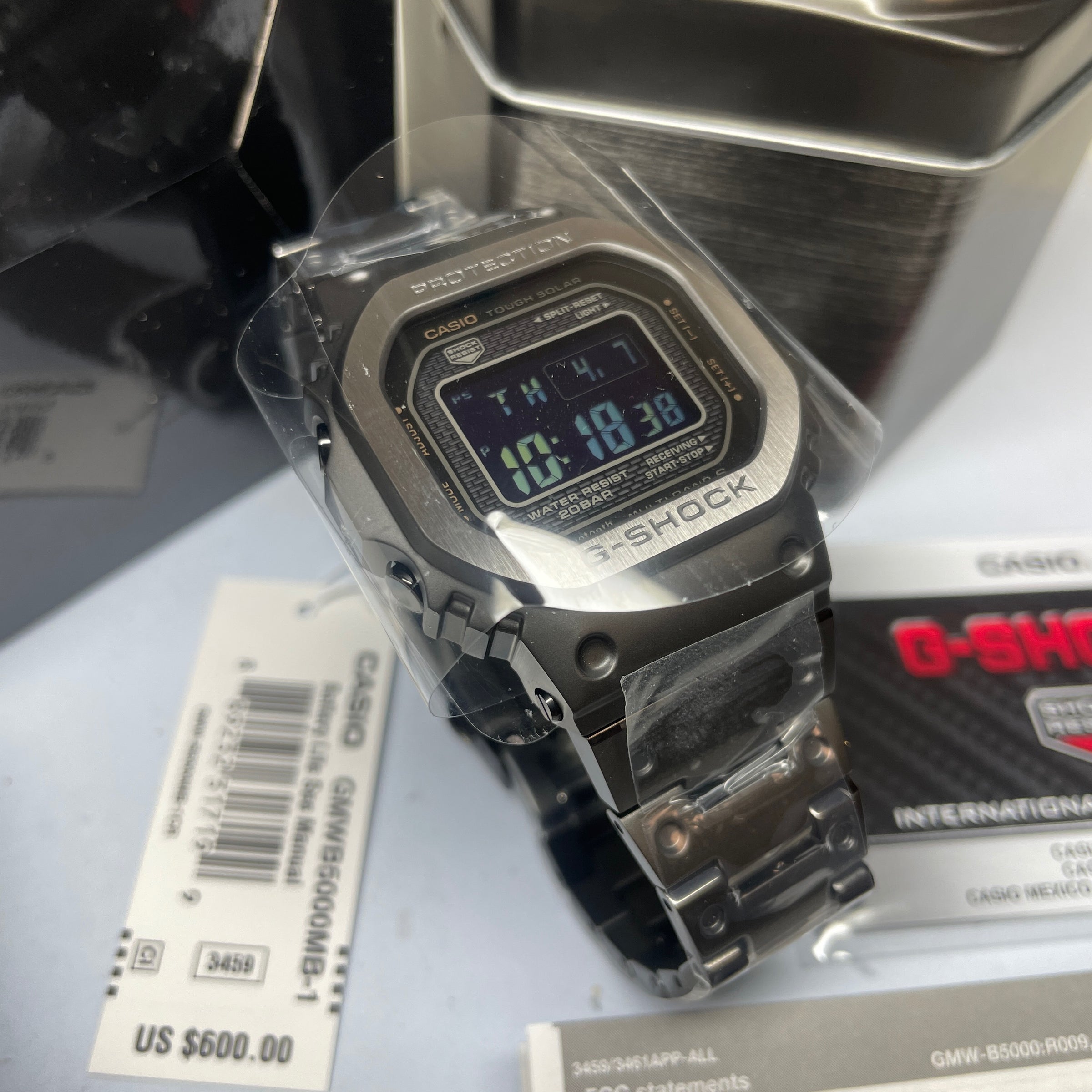 Gøre en indsats Gentleman fedt nok CASIO G-SHOCK Full Metal Square Black 5000 GMWB5000GD-1 Watch Steel – NAGI