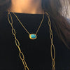 Lika Behar 24k Gold "Sloane" Sleeping Beauty Turquoise Necklace SLO-N-201-GTQ-17