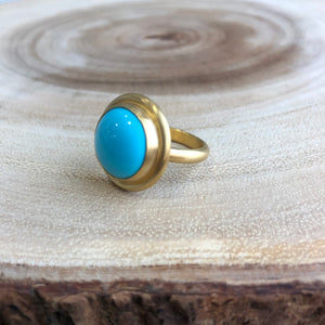 Lika Behar 22k Gold "Sloane" Sleeping Beauty Turquoise Ring