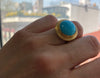 Lika Behar 22k Gold "Sloane" Sleeping Beauty Turquoise Ring