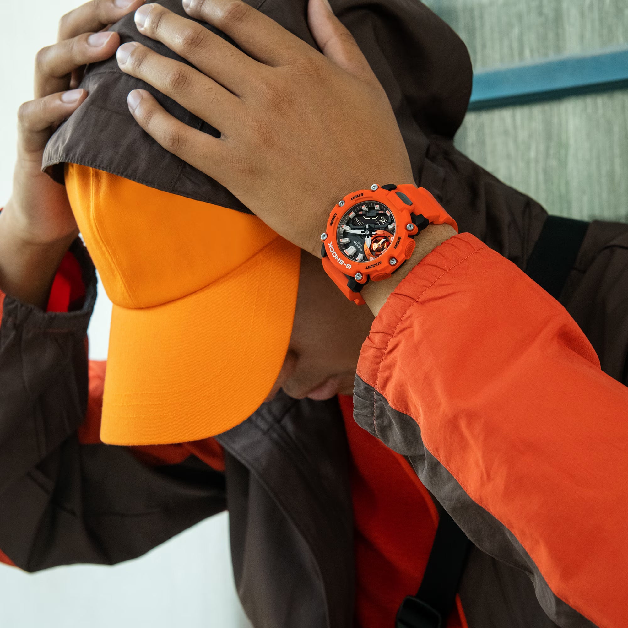 CASIO G-Shock GA2200M-4A Carbon Watch Safety Orange Limited –