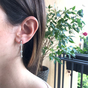 Lika Behar Silver 30mm Hoop Earrings with White Sapphires
