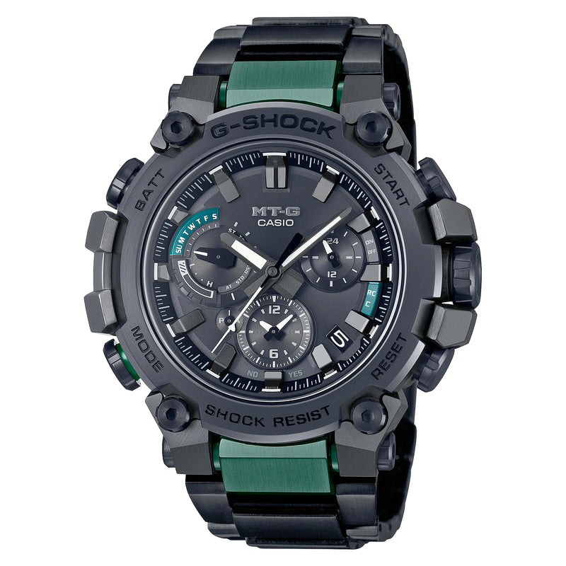 Casio G-Shock MTG MTGB3000BD12 Black & Green IP Bluetooth Watch